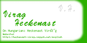 virag heckenast business card